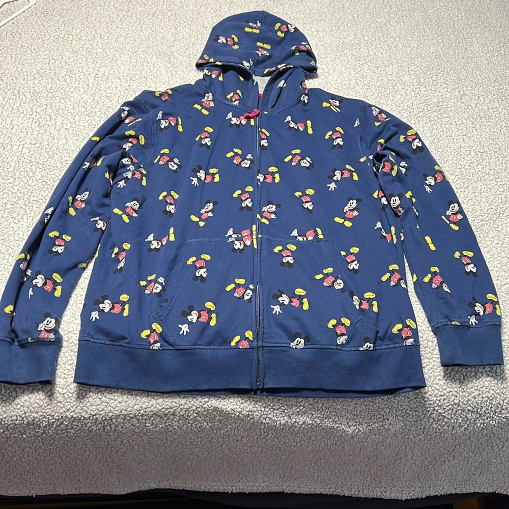 Disney Mickey Mouse Zip-Up Hood Sweatshirt 2XL